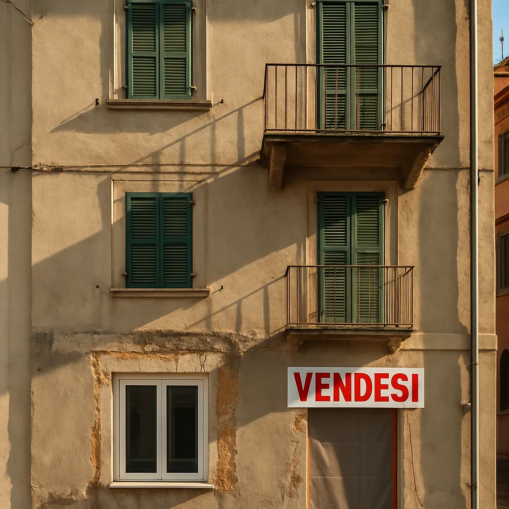 Immobile in vendita con segni di ristrutturazione.
