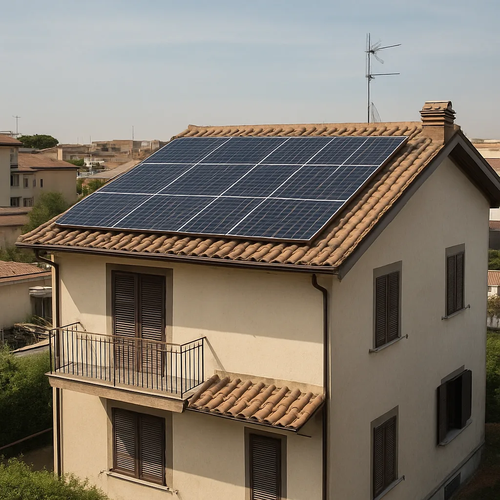 Casa ad Ardea con pannelli fotovoltaici