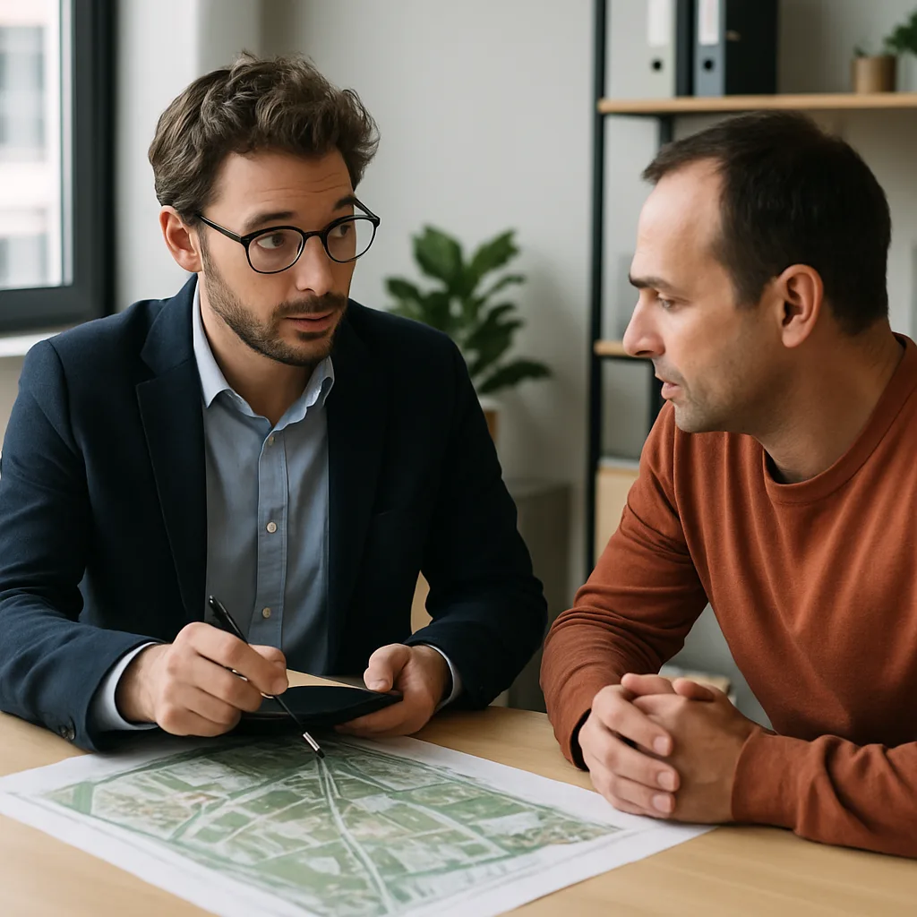 Pianificatore urbano ad Ardea con proprietario di casa