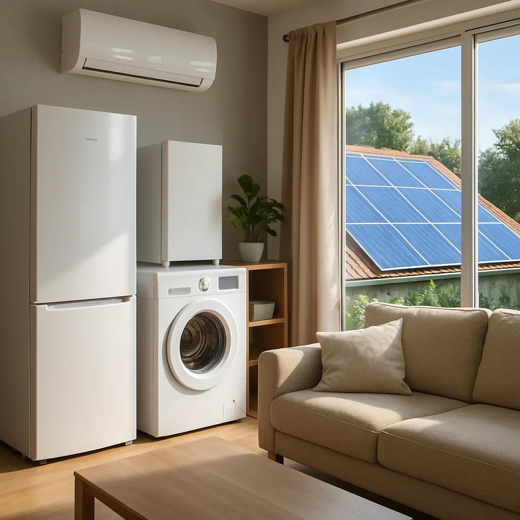 Living room with energy-efficient appliances in Ardea