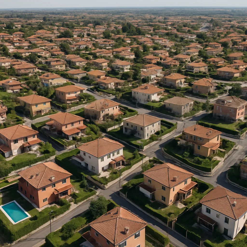 Aerial view of Ardea residential areas.