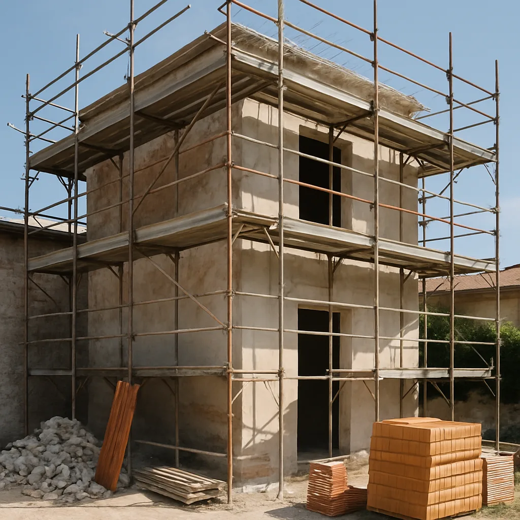 Construction site in Ardea, Italy.